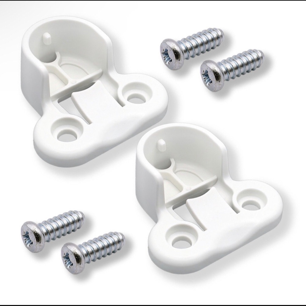 Mount rod clips #130627 for IKEA PAX wardrobe clothing bar with #100325 screws